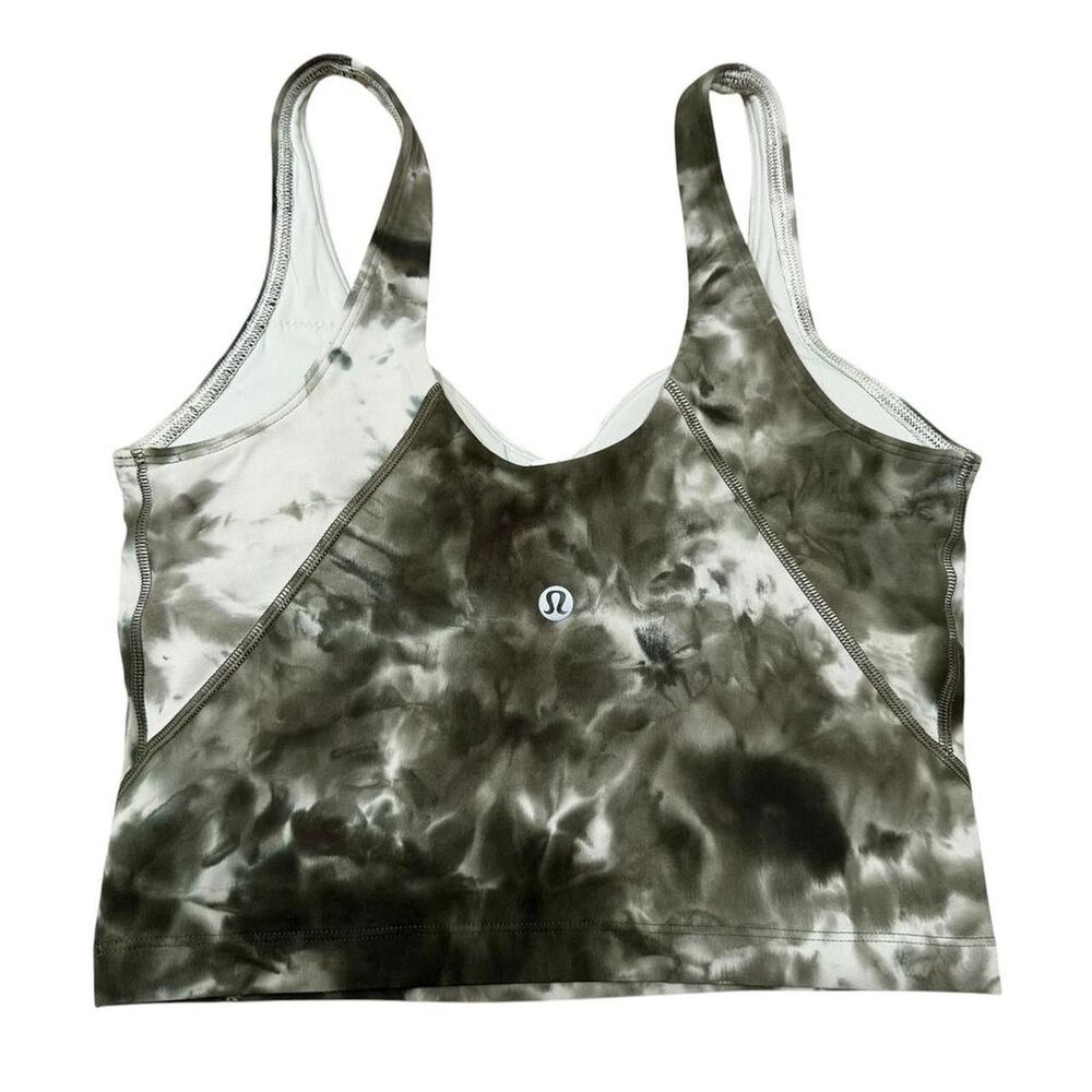 Lululemon Align Tank *Diamond Dye Diamond Dye Light Sage Army Green Dark Olive - Picture 6 of 7